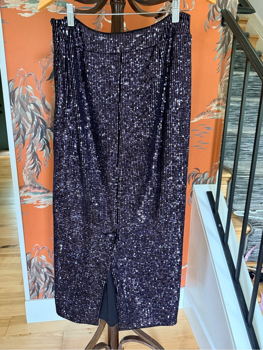 Lovers + Friends Black Sequin Maxi Skirt